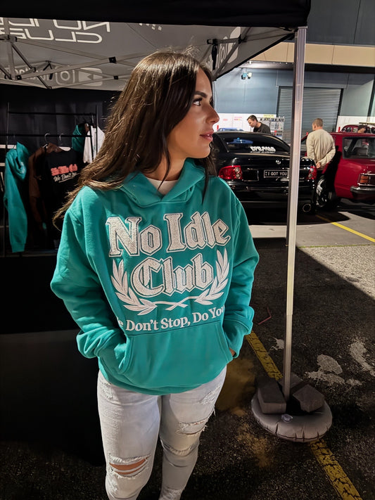 The Qualifying Set Teal/White Hoodie
