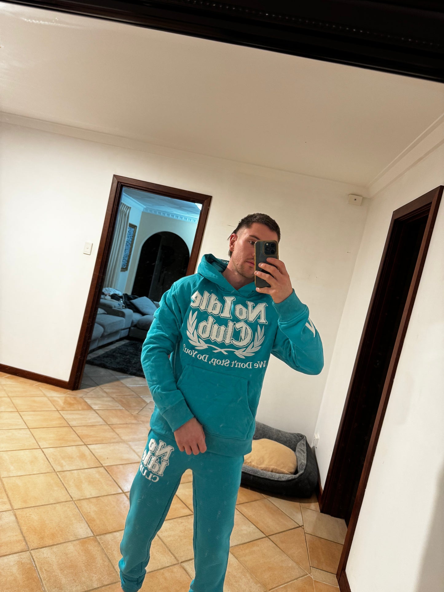 The Qualifying Set Teal/White hoodie