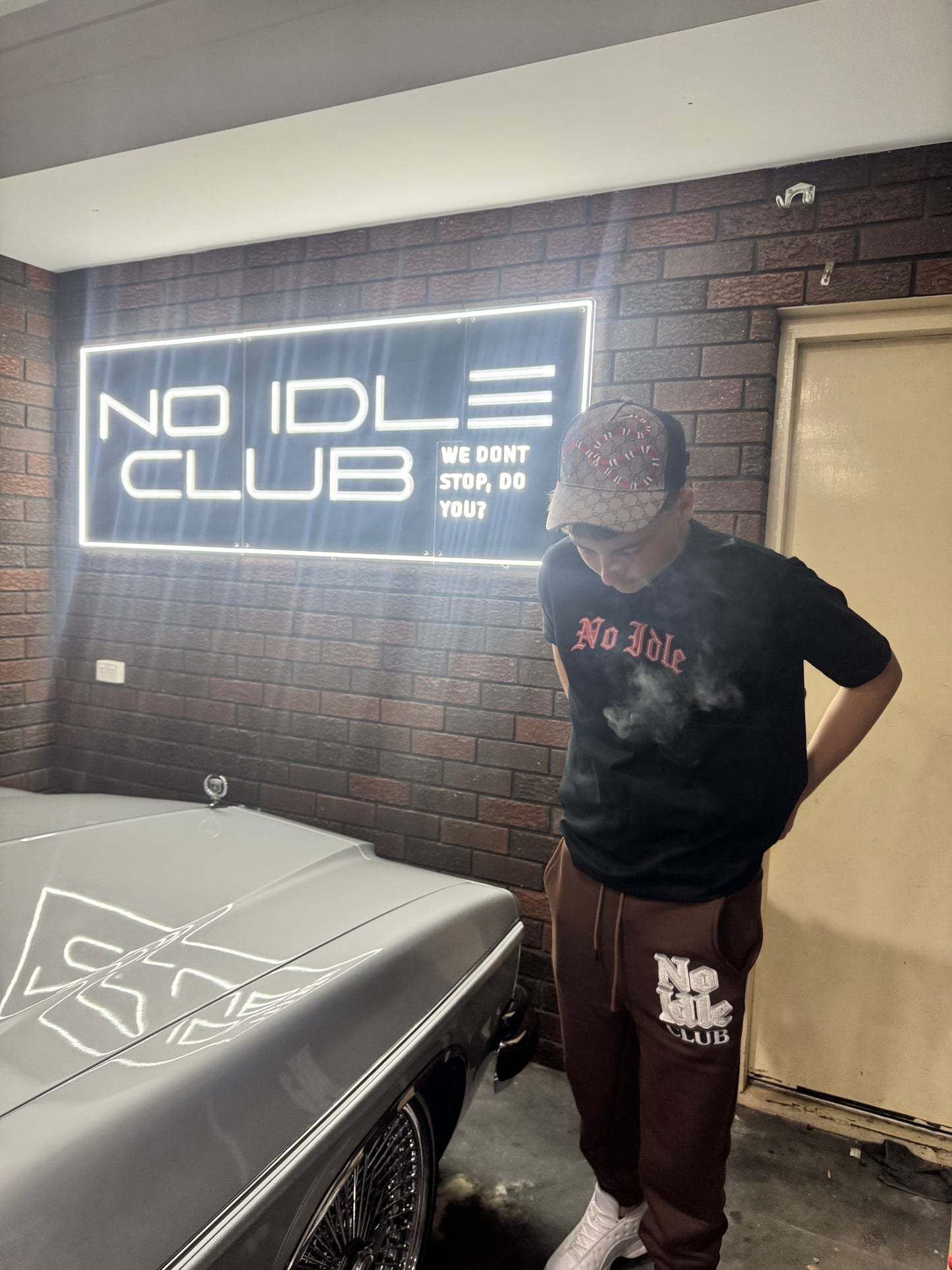 No Idle Club T-Shirt Black